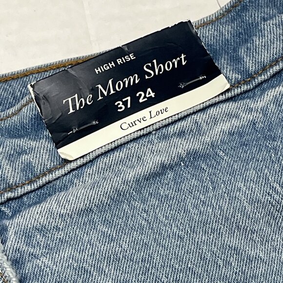 Abercrombie & Fitch Jean Short Womens Plus 37/24 Mom Short High Rise Curve Love - Picture 4 of 10